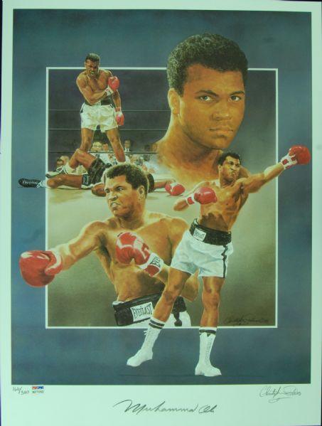 Muhammad Ali Signed Paluso Lithograph (166/300) (Graded PSA/DNA 10)