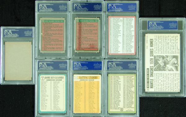Mickey Mantle PSA-Graded Group (8)