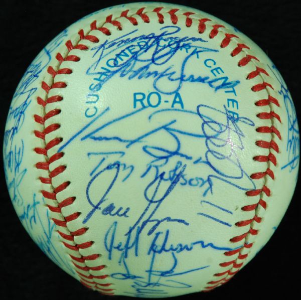1990 Texas Rangers Team-Signed OAL Baseball (34) (PSA/DNA)