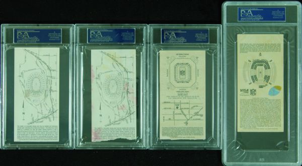 1970s-2000s Super Bowl Ticket Stubs & Field Passes Group (10) (PSA/DNA)