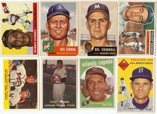 1950’s Topps Grouping with HOFers and Stars (220)