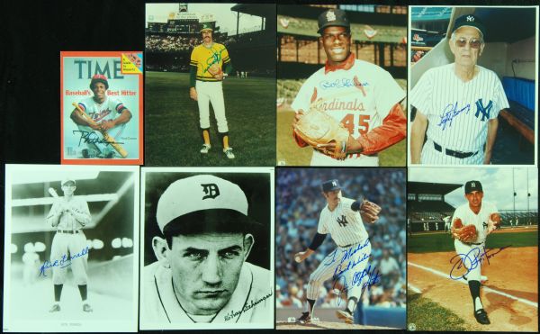 Signed Baseball Photos Group (300) with HOFers