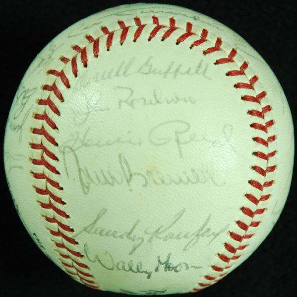 1964 Los Angeles Dodgers Team-Signed ONL Baseball (27) (PSA/DNA)