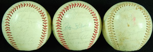 1977 St. Louis Cardinals Team-Signed Baseballs (3)