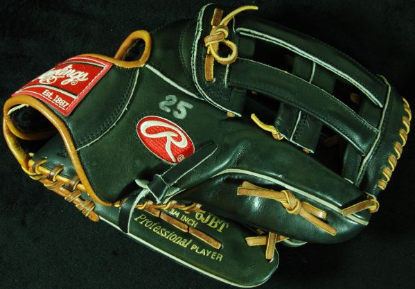 Manny Ramirez 2011 Signed, Game-Used Rawlings Fielding Glove