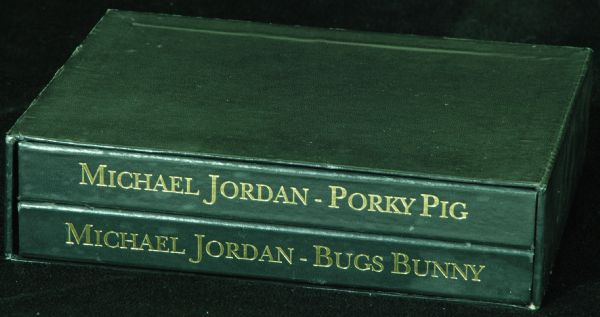 Michael Jordan Space Jam Cel Cards Pair with Porky Pig & Bugs Bunny 