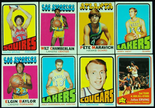 Early 1970’s Topps Basketball Hall of Famer Group (17)