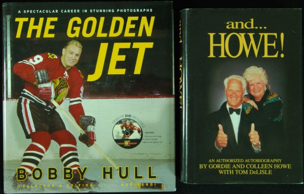 Bobby Hull & Gordie Howe Signed Books (2)