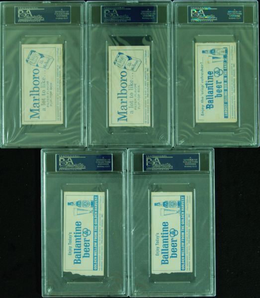 1958-1963 Philadelphia Eagles Ticket Stub Group (10) (PSA/DNA)