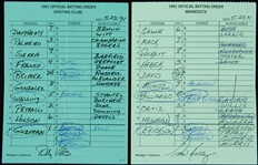 Kirby Puckett 6-Hit Game Signed Scorecards (Minnesota vs. Texas, May 23, 1991)