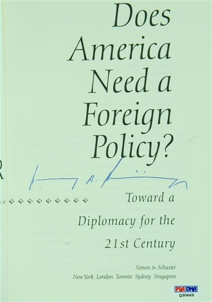 Henry Kissinger Signed Does America Need a Foreign Policy? Book (PSA/DNA)