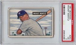 1951 Bowman Mickey Mantle RC No. 253 PSA 3