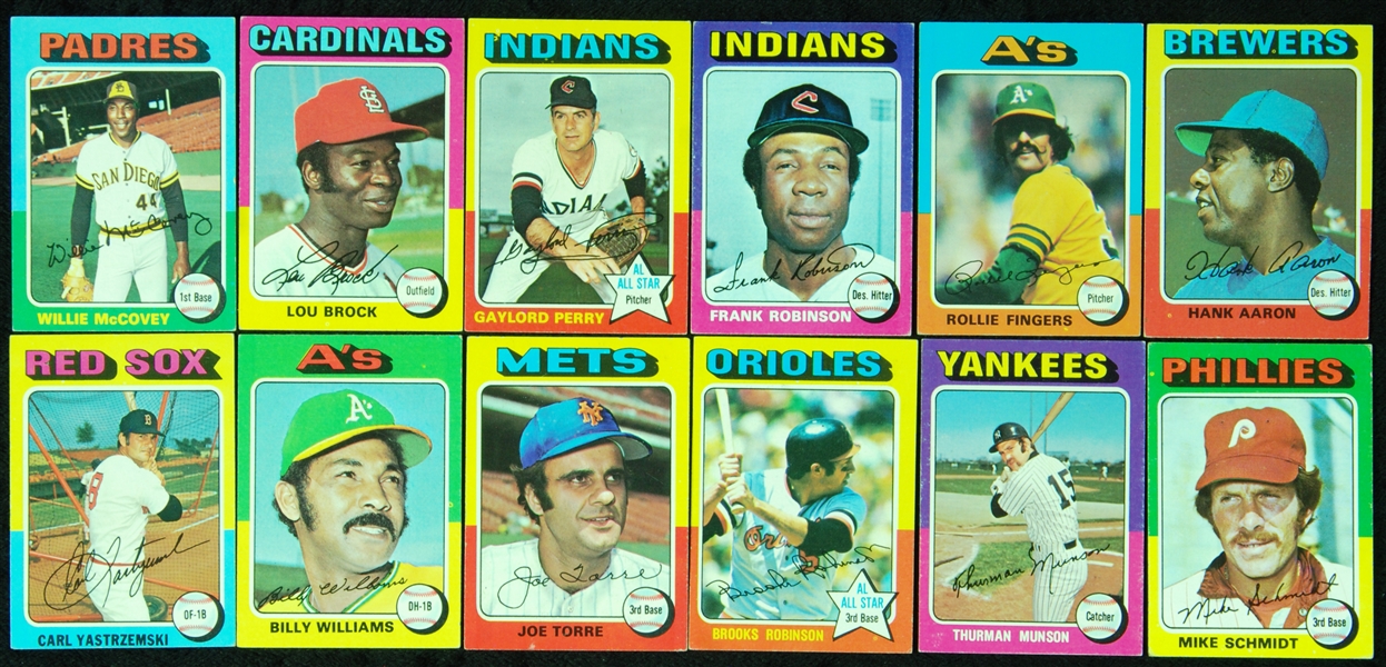 Massive Hoard of 1975 Topps Baseball With HOFers, Stars and Specials (Approx. 12,000 –plus)