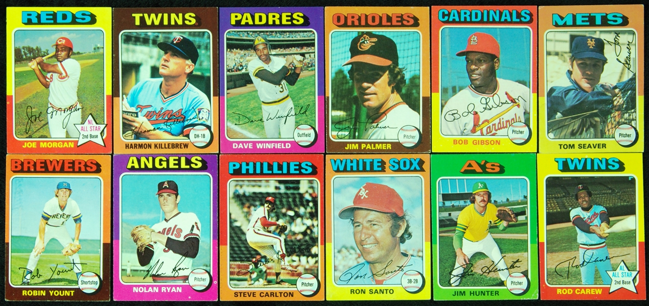 Massive Hoard of 1975 Topps Baseball With HOFers, Stars and Specials (Approx. 12,000 –plus)