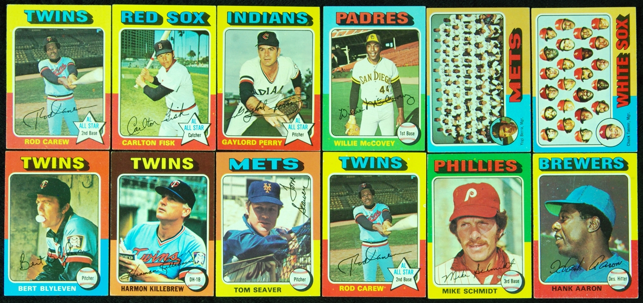 Massive Hoard of 1975 Topps Baseball With HOFers, Stars and Specials (Approx. 12,000 –plus)