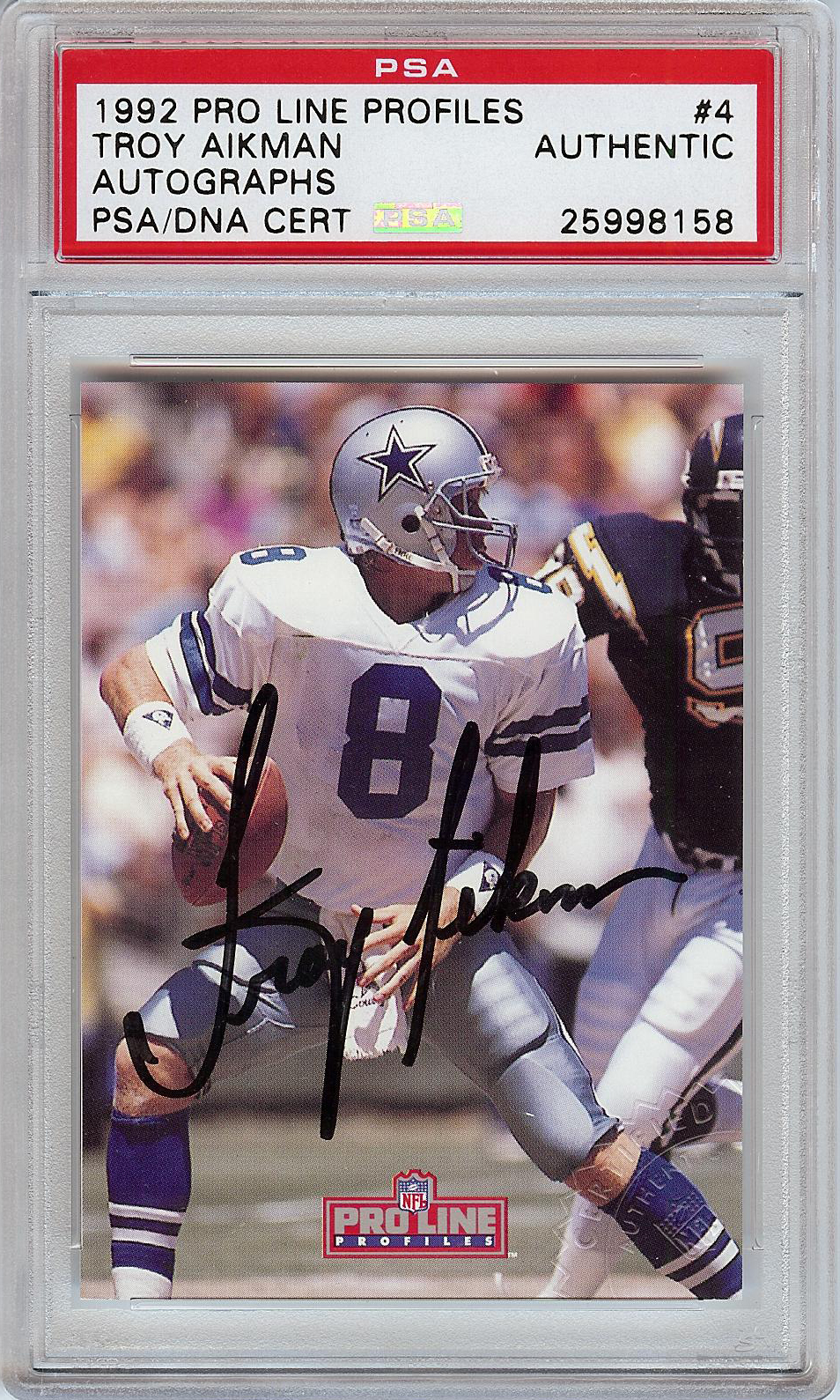 Lot Detail - Troy Aikman Signed 1992 Pro Line Profiles Auto (PSA/DNA)