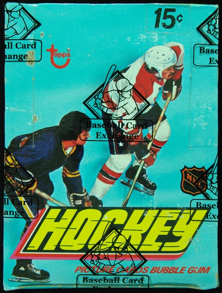 1977-78 Topps Hockey Wax Box in 76-77 Wrappers (36) (Fritsch/BBCE)