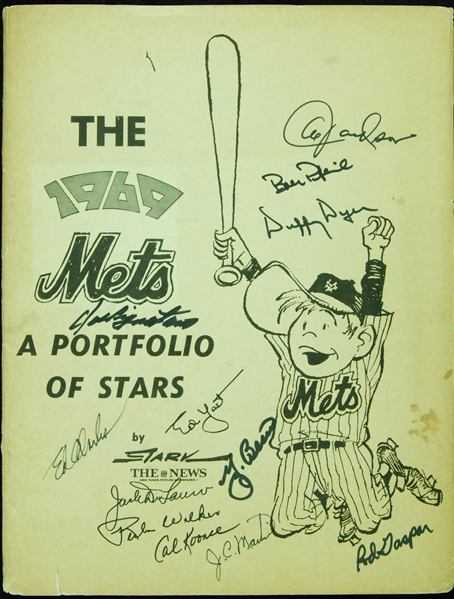 Unique 1969 NY Mets Team-Signed Portfolio of Stars (31) with Seaver, Berra, Ryan (JSA)