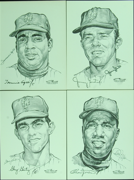 Unique 1969 NY Mets Team-Signed Portfolio of Stars (31) with Seaver, Berra, Ryan (JSA)