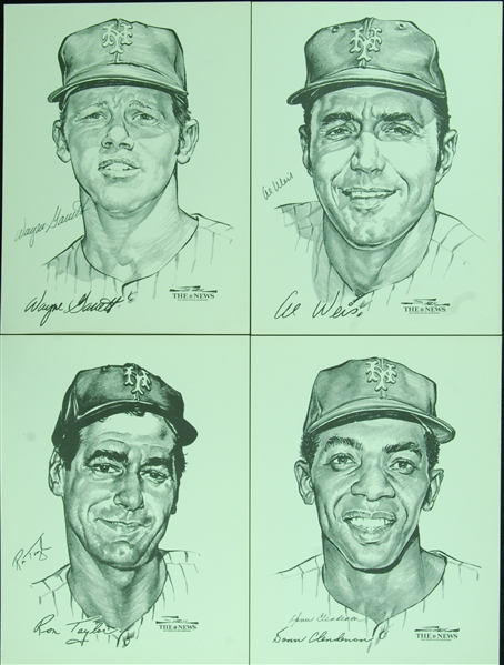 Unique 1969 NY Mets Team-Signed Portfolio of Stars (31) with Seaver, Berra, Ryan (JSA)