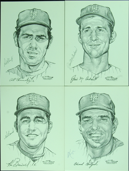 Unique 1969 NY Mets Team-Signed Portfolio of Stars (31) with Seaver, Berra, Ryan (JSA)