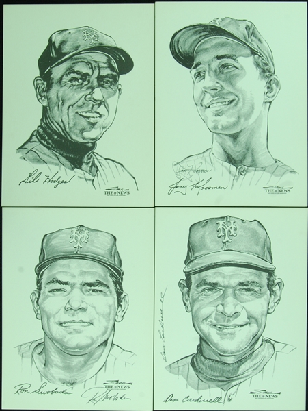 Unique 1969 NY Mets Team-Signed Portfolio of Stars (31) with Seaver, Berra, Ryan (JSA)