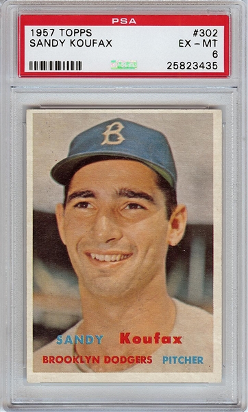 1957 Topps Sandy Koufax No. 302 PSA 6