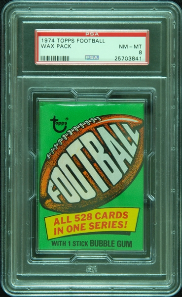 1974 Topps Football Wax Pack (Graded PSA 8)