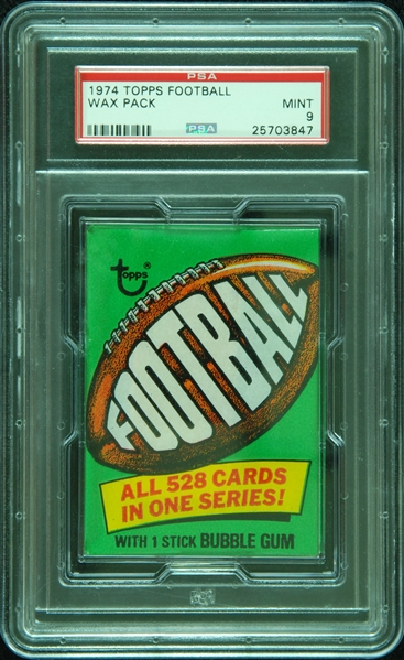 1974 Topps Football Wax Pack (Graded PSA 9) (Highest Graded)