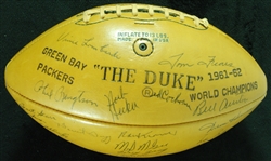1963 Green Bay Packers Team-Signed Football (45) (PSA/DNA)
