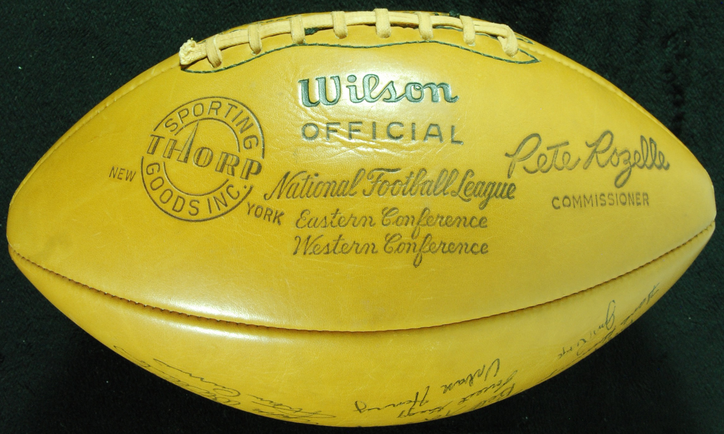 Thorp Sporting Goods – Wilson NFL Football – Rozelle – 1960's