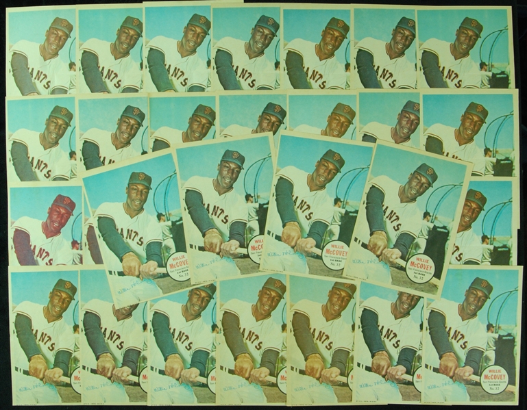 1967 Topps Baseball Poster Inserts Hoard (603) from Martucci Estate