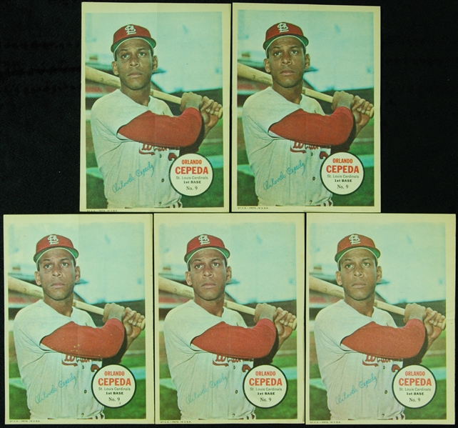 1967 Topps Baseball Poster Inserts Hoard (603) from Martucci Estate