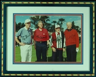 Bill Clinton, George HW Bush, Gerald Ford & Bob Hope Signed 11x14 Framed Photo (PSA/DNA)