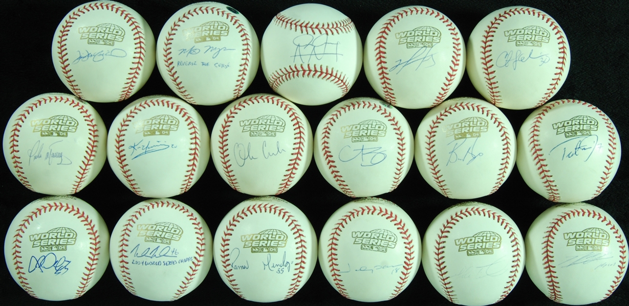 2004 Boston Red Sox Single-Signed Baseballs Group (17)