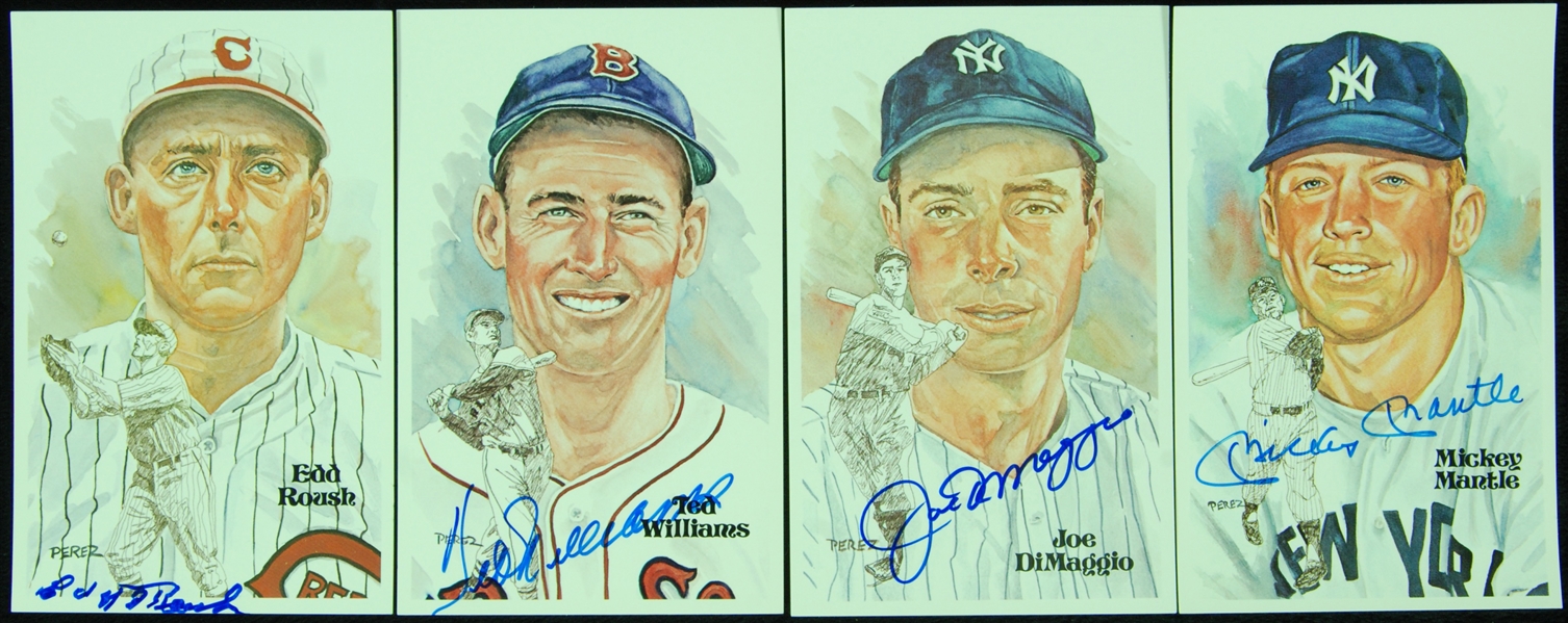 Perez-Steele HOF Postcard Set with (93) Signatures