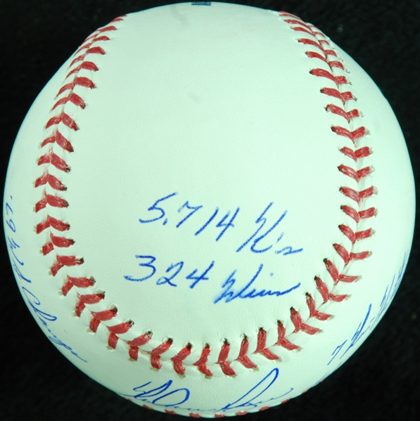 Nolan Ryan Single-Signed OML STAT Baseball (Ryan Hologram)