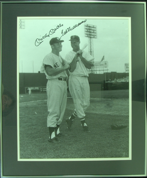 Mickey Mantle & Ted Williams Signed 16x20 Photo from 1956 (Brearley Collection) (Graded PSA/DNA 10)