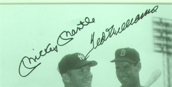 Mickey Mantle & Ted Williams Signed 16x20 Photo from 1956 (Brearley Collection) (Graded PSA/DNA 10)