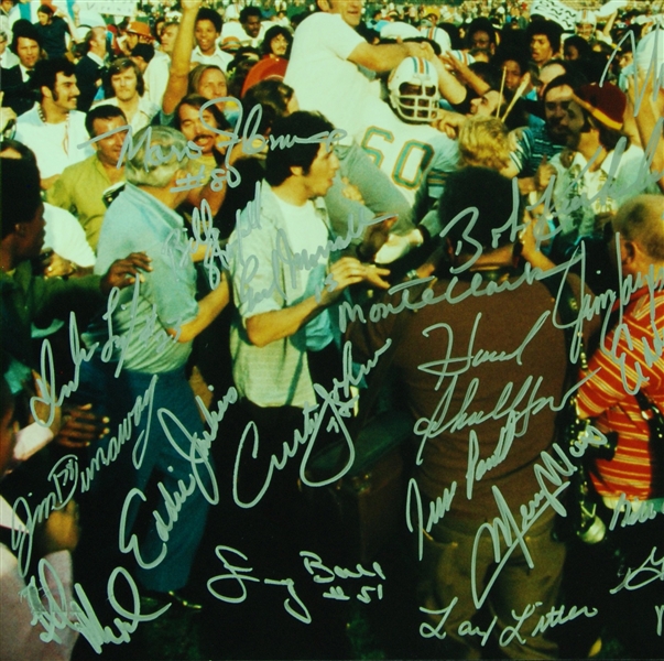 1972 Miami Dolphins Team-Signed 16x20 Photo (33) (PSA/DNA)