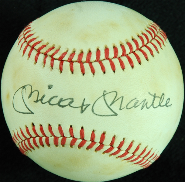 Mickey Mantle Single Signed OAL Baseball (SGC)