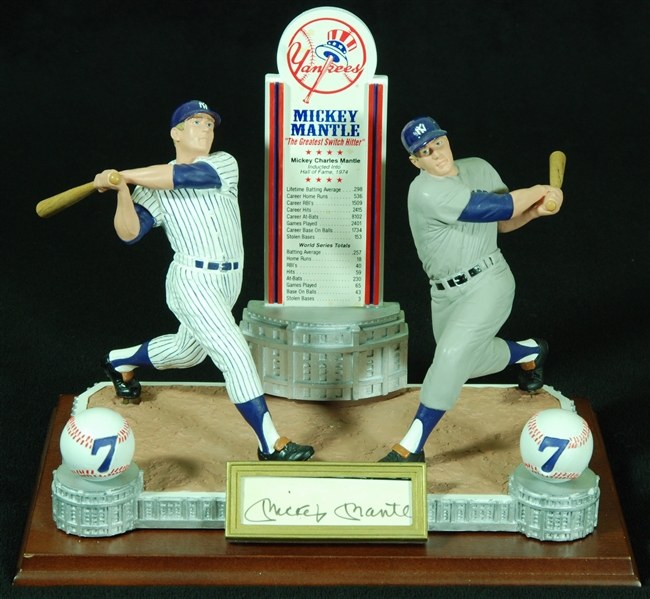 Mickey Mantle Signed Sports Impressions Switch Hitter Figurine