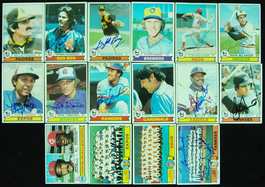 Signed 1979 Topps Baseball Group (290)