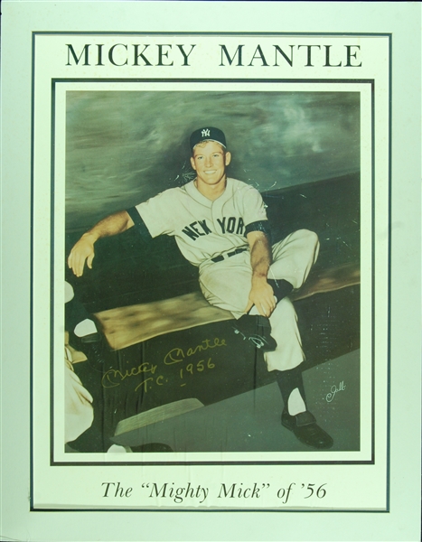 Mickey Mantle Signed The Mighty Mick of '56 Poster T.C. 1956  (PSA/DNA)