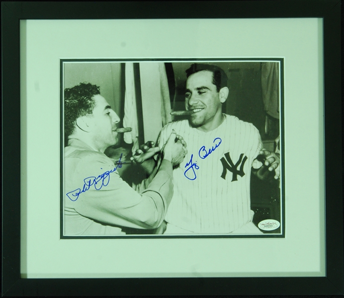 Yogi Berra & Phil Rizzuto Signed 8x10 Framed Photo (JSA)