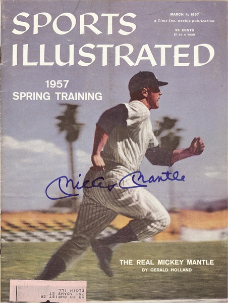 Mickey Mantle Signed Sports Illustrated Magazine (1957) (PSA/DNA)