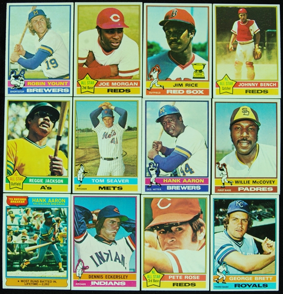 Super High-Grade 1976 Topps Baseball Complete Set Plus Traded (704)