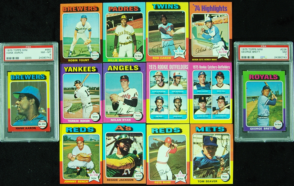 High-Grade 1975 Topps Baseball Mini Complete Set (660)