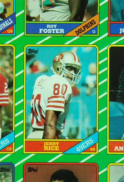 1986 Topps Football Uncut Sheets with Jerry Rice RC (2)