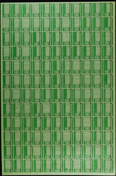 1979 Topps Baseball Uncut Sheet with Ozzie Smith RC